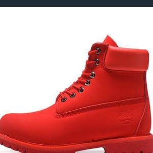 Mens Boot Timberland 6 Inch Nubuck Leather Red Oct